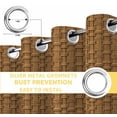 thumbnail image 4 of Vintage Rattan Blackout Curtains for Bedroom, Minimalist Abstract Wicker Texture Brown Thermal Insulated Kitchen Drapes with Grommets, Light Blocking Window Treatment, 2 Panels 42" x 54", 4 of 7