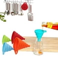 thumbnail image 5 of Set de 4 Embudos Plegables de Silicona de Grado Alimenticio en Colores Variados para Cocina y Transferencia de Líquidos, 5 of 5