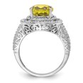 thumbnail image 2 of Primal Silver Sterling Silver Rhodium-plated Diamond and Lemon Quartz Ring, 2 of 5