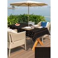 thumbnail image 5 of Outdoor Tablecloth with Umbrella Hole for Patio/Picnic/Party/Camping, Simple Line Black Waterproof Table Cloth Rectangle Table Cover Washable, Black Modern Art Geometric (54"x 80"), 5 of 8