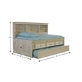 thumbnail image 4 of American Furniture Classics OS Home and Office Furniture Model 85222K3-22, Solid Pine Twin Daybed with Three Sturdy Drawers and a Twin Sized Trundle in Light Ash, 4 of 5