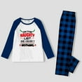 thumbnail image 3 of Blue Plaid Family Christmas Pajamas On the Naughty List and I Regret Nothing Theme, Sizes NB to 6XL with Pet Outfit, 3 of 7