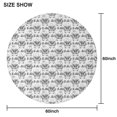 thumbnail image 6 of White Highland Cow Bathtub Flower Pattern Round Tablecloth 60"x60",Wrinkle Wipeable Table Cloth for Kitchen Dining Room Picnic Patio Party, 6 of 6