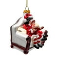 thumbnail image 5 of Charming Kids on the Couch Glass Christmas Ornament, Sentimental Holiday Tree Decor, 5 of 7
