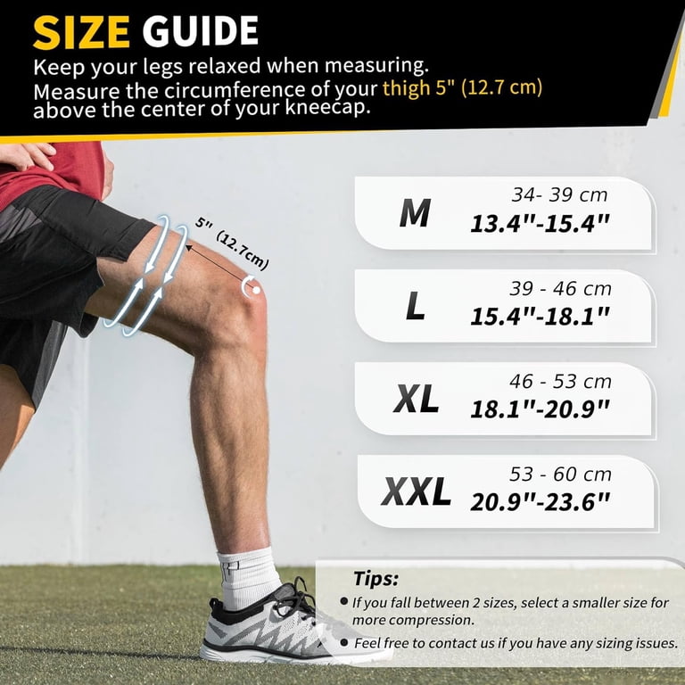 Cambivo Knee Brace XL, Compression Support with Gel Pad photo 2
