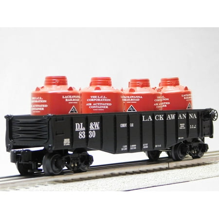 LIONEL LACKAWANNA GONDOLA W/ CANISTER LOAD DL&W O GAUGE 2428330