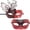 Red, variant on Couple Mardi Gras Mask Lace Set,Butterfly Masquerade Masks for Women and Men,Carnivals Venetian Mask Party Accessory