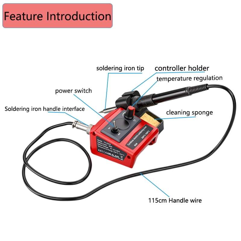 90W Cordless Electric Soldering Iron adjustable temperature Torch Repair Tool For Mil*wau*kee  18V Battery