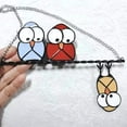 thumbnail image 1 of Búhos multicolores en un panel Suncatcher de vidrieras, Suncatcher para ventanas, puertas, decoración del hogar, adorno de colibrí y regalos para los amantes de las aves TUNC Sencillez, 1 of 2