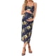 thumbnail image 2 of Vestido de maternidad de malla con fruncidos en los lados para mujer Inspire Chic, vestido ajustado con tirantes para embarazadas, ideal para invitadas de boda, azul profundo S, 2 of 6