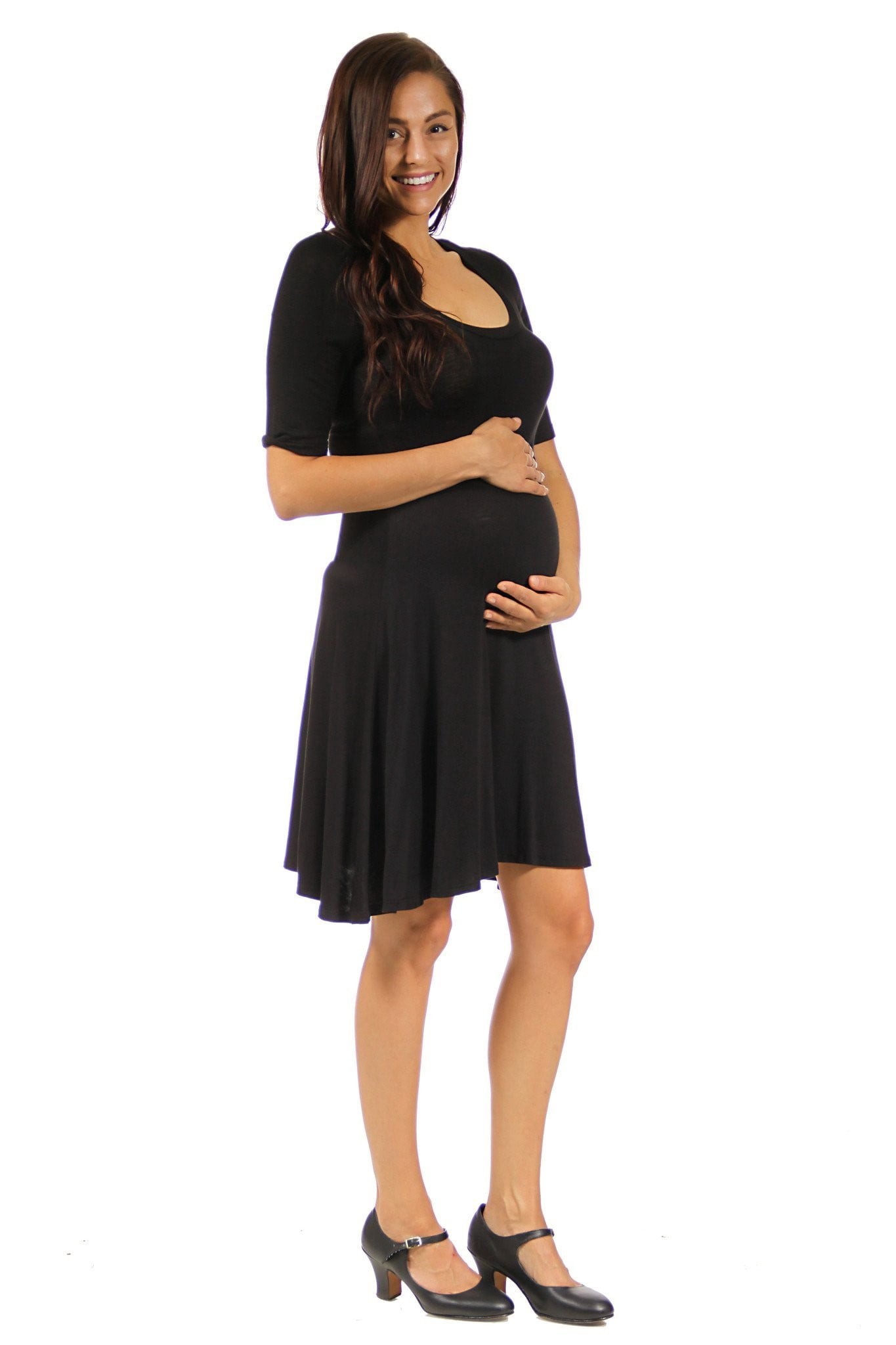 Women's 3/4-sleeve Maternity Dress