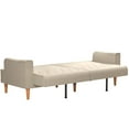 Mr. Kate Stella Vintage Convertible Sofa Bed Futon, Tan Linen