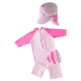 thumbnail image 2 of Kid Girls Chic Rash Guard Swimsuit Pool Party Swim Wear Beach Bathing Suit (Pink Swans, 3T), 2 of 5