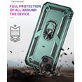 thumbnail image 4 of for iPhone 15 Case,[Military Grade Shockproof] with Ring Stand Shockproof Cover for iPhone 15 6.1 inch -Ink Green, 4 of 12
