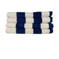 thumbnail image 5 of Mainstays Beach Collection Cabana Navy & White Striped Cotton-Blend Beach Towels (4 Count), 5 of 5