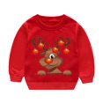 thumbnail image 6 of YunPes Kids Boys Girls Christmas Santa Sweatshirts Fleece Hoodies Funny Reindeer Graphic Long Sleeve Xmas Sweatshirt, 6 of 6