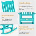thumbnail image 5 of Dycanpo Outdoor Rocking Chairs Set of 2,Weather Resistant Outdoor Indoor Porch for Adults,Aruba Blue, 5 of 8