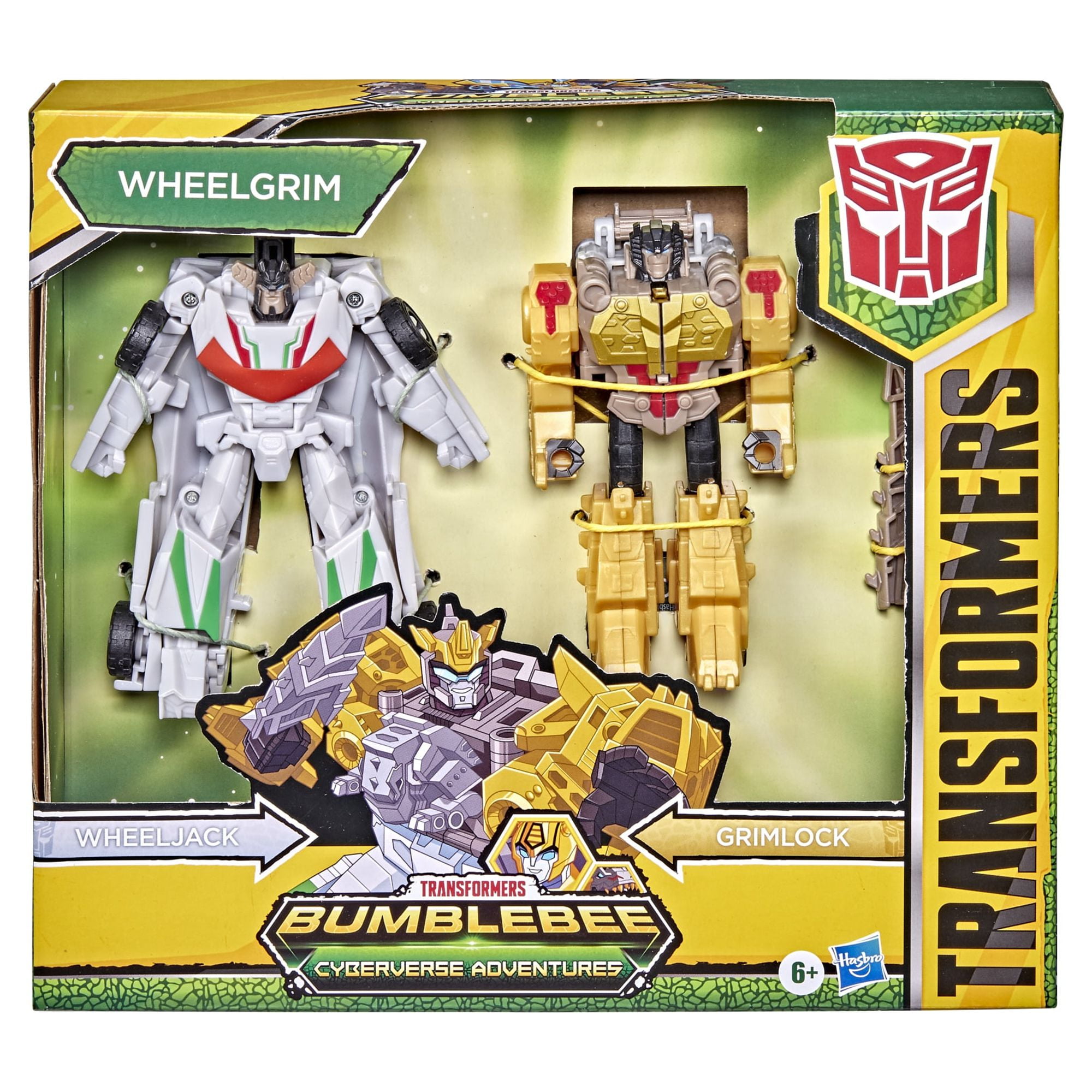 Transformers Bumblebee Cyberverse Adventures Dinobots Unite Combiners Wheelgrim Action Figure Set, 3 Pieces