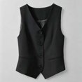 thumbnail image 2 of LPKRT Women Purple Crop Vest Cardigan - Slim Fit Sleeveless Jacket, Casual Layering Top(Black-S), 2 of 3