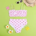 thumbnail image 5 of Two Piece Girl Swimsuit Bikini Beach Heart Print Swimsuit Girls Cute Girls Swimsuits Size 6-8 Years, 5 of 8