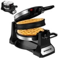 thumbnail image 1 of Máquina para hacer gofres Greeze, doble belga, 1400 W, acero inoxidable, 1 of 9