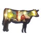 thumbnail image 5 of Decoración de de animales, adorno de cerdo/oveja/, estatuilla de múltiples capas hueca, decoración rústica para hogar, decoraciones con luz Sunnimix Luz nocturna en forma de vaca, 5 of 8
