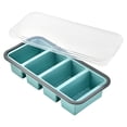 thumbnail image 2 of Silicone Freezer Tray With Lid - Silicone Freezer Food Molds- Large Ice Cube Tray,Silicone Freezer Container,Freeze & Store Soup, Sauce, Broth,Leftovers - Makes 4 Perfect 1 Cup, 2 of 9