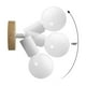 thumbnail image 5 of Lámparas de pared de madera retro con rotación de 180°, estilo industrial, E27, iluminación para dormitorio y sala de estar, juego de 2, color blanco, 5 of 5