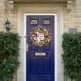 thumbnail image 6 of 18" Summer Fall Wreath for Front Door - Artificial Flower & Berry Wreath with Welcome Sign - All-Season Greenery Decor for Porch, Wall & Window, 6 of 7