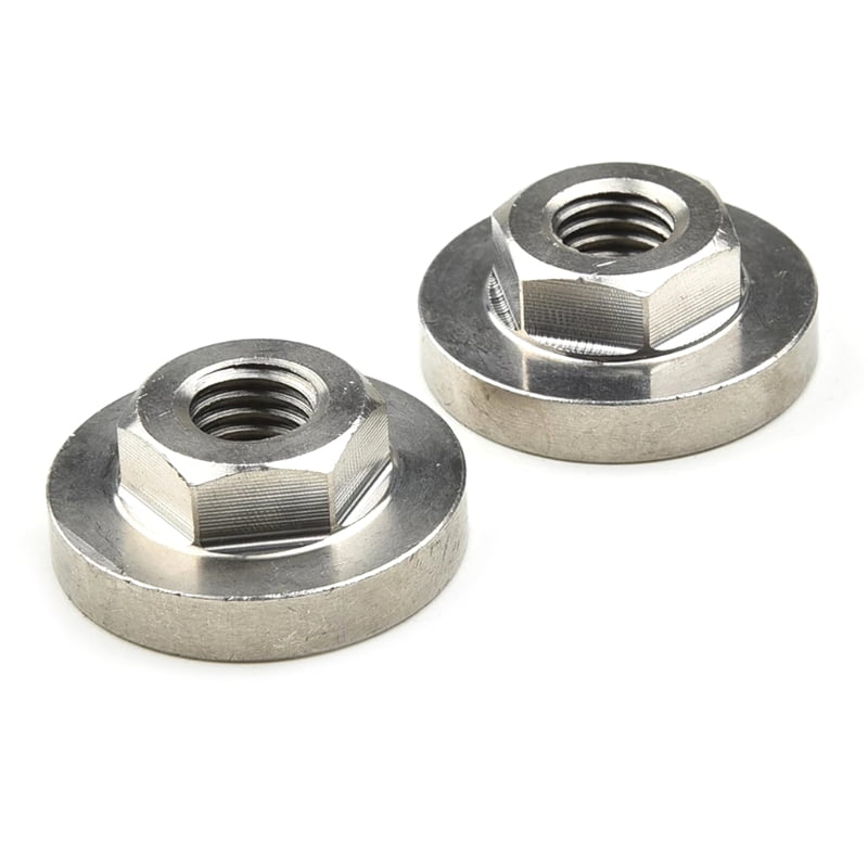 M14 Thread Angle Grinder Flange Nut Set Inner & Outer Metal Lock Nuts Tools 2pcs 