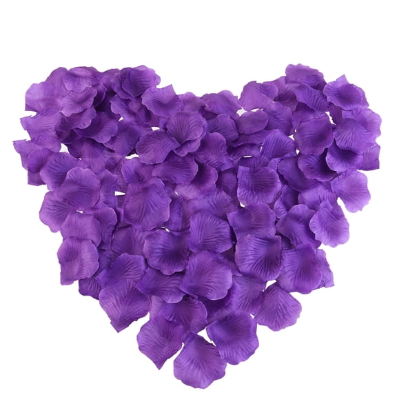 TABLZONE 1000pcs Flower Petals Decoration Wedding Aisle For Couples Purple Silk Fabric