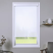 Coverscaped Limited Custom Cordless Solar Screen Roller Shade, Pure White,64 x 72