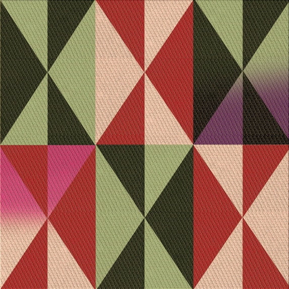 Ahgly Company Machine Washable Indoor Square Transitional Tomato Red Area Rugs, 8' Square