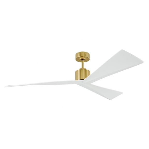3 Blade Ceiling Fan in Modern Style 60 inches Wide By 12.5 inches High-Burnished Brass Finish Bailey Street Home 96-Bel-4490012