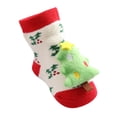 thumbnail image 3 of NOKIO Ladies' Cozy Slipper Socks Christmas Socks Fall Non-slip Socks Cotton Clothing With Grip Rubber, Animal Print Pattern Santa'S Workshop Themed Christmas Stockings For Women, 3 of 4