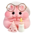 thumbnail image 1 of Juguete para hámster Squishy, hecho a mano, de silicona, mochi, rosa peludo, 1 of 8