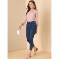 thumbnail image 4 of INSPIRE CHIC Women's Elegant Ruffle Square Neck Puff Long Sleeve Chiffon Blouse Top, 4 of 6