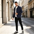 thumbnail image 6 of Smawell Men Hooded Multi Pocket Cargo Windbreaker Jacket, 6 of 7