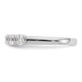 thumbnail image 3 of 14K White Gold Ring Band Wedding Diamond Lab Grown Round, Size 5, 3 of 8