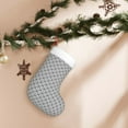 thumbnail image 7 of Naloa Gray Plaid Christmas Stockings Decorations, Xmas Ornaments, DIY Personalized Farmhouse Decor for Home Family Party Tree, 7 of 7
