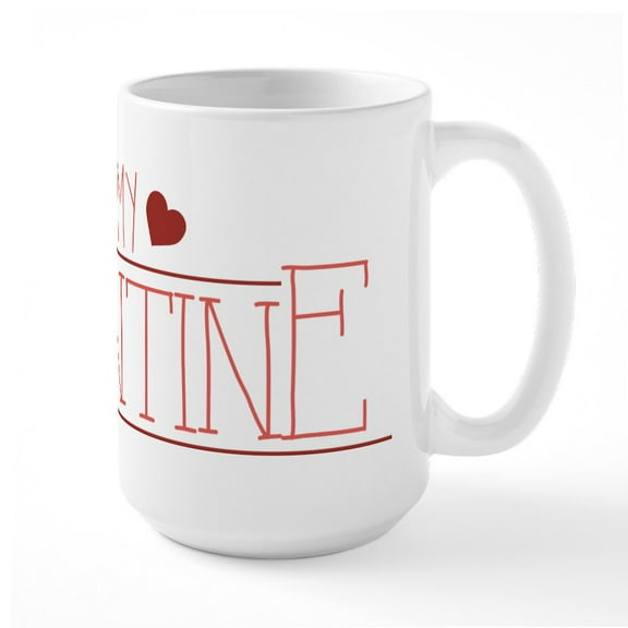 CafePress - Be My Valentine Large Mug - 15 oz Ceramic Large White Nolvety Mug