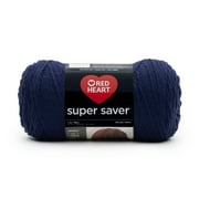 Red Heart Super Saver 4 Medium Acrylic Yarn, Soft Navy 7oz/198g, 364 Yards