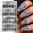 thumbnail image 3 of 4pcs Marble Texture Nail Stamping Plate Wave Stripe Nail Art Stamper French Line Nails Art Plates Stone Cracked Nails Design Stamp DIY, 3 of 7