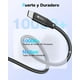 thumbnail image 3 of Cable USB C a USB A 1 Hora 3 Paquete 60W 3A Nylon Rojo Carga Rápida 1M para iP16 Galaxy Xiaomi Switc, 3 of 7