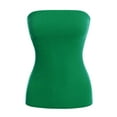 thumbnail image 3 of MixMatchy Women's Solid Basic Cotton Stretchy Long Bandeau Tube Top, Made in USA, 3 of 4