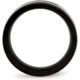 thumbnail image 3 of Chisel Stainless Steel Brushed and Polished Black IP-plated and Black CZ 8.2mm Grooved Band - Ring Size 7.0, 3 of 8