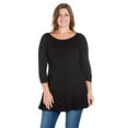 thumbnail image 2 of Plus Size Ruched Sleeve Swing Tunic Top, 2 of 3