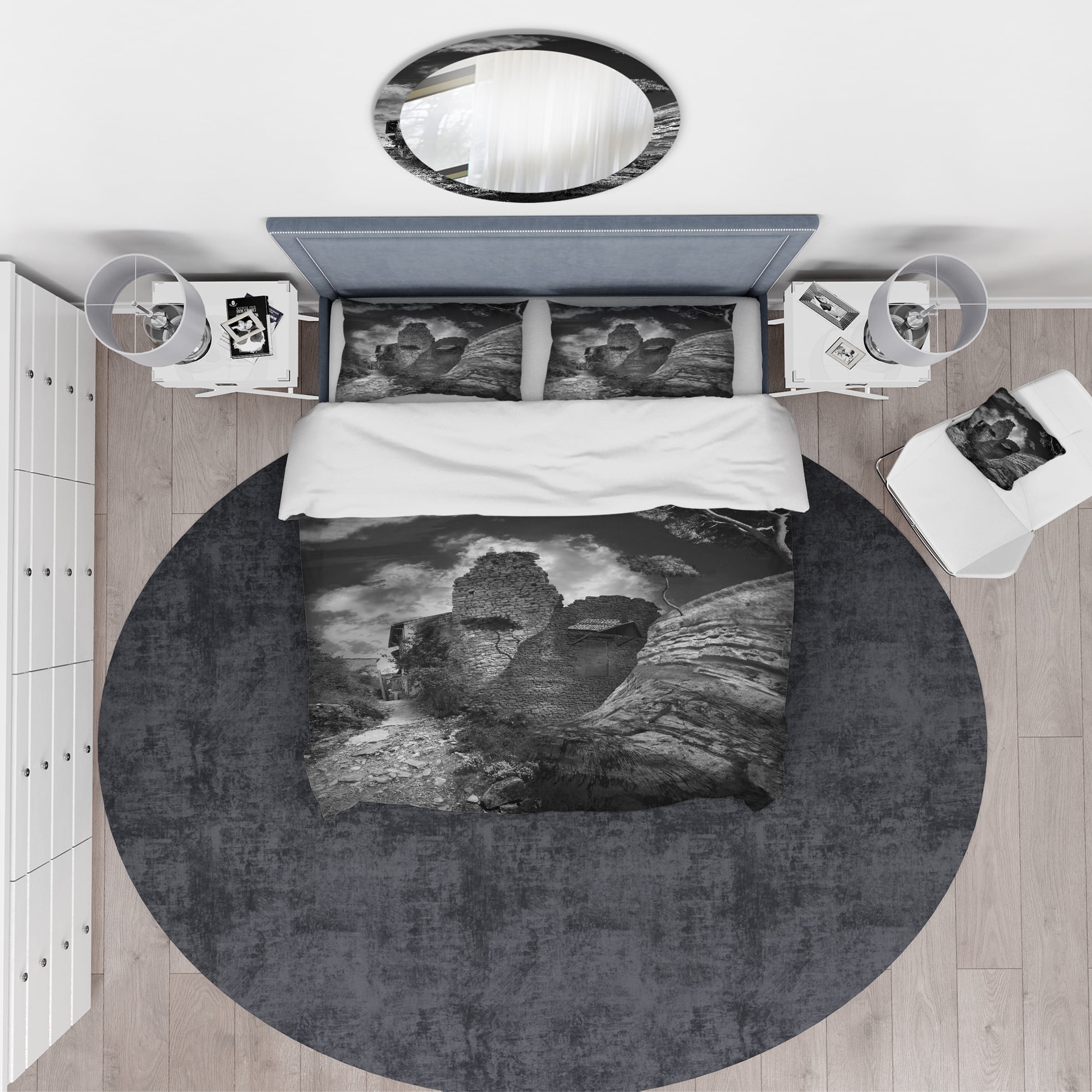 Designart 'Mast of Columbine Collage' Traditional Duvet Cover Set