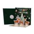 thumbnail image 2 of Jierger 3D Stereo Greeting Card Creative Christmas Message Card Holiday Card for Christmas Tree Ornaments Home Wedding Party Office Decor, 2 of 4