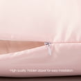thumbnail image 6 of Flxxie Satin Pillowcases with Hidden Zipper for Hair and Skin, Breathable Cooling Pillow Cases, Pink, King 20"X36", 2 Pack, 6 of 6